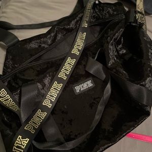 Victoria secret PINK velvet duffel bag